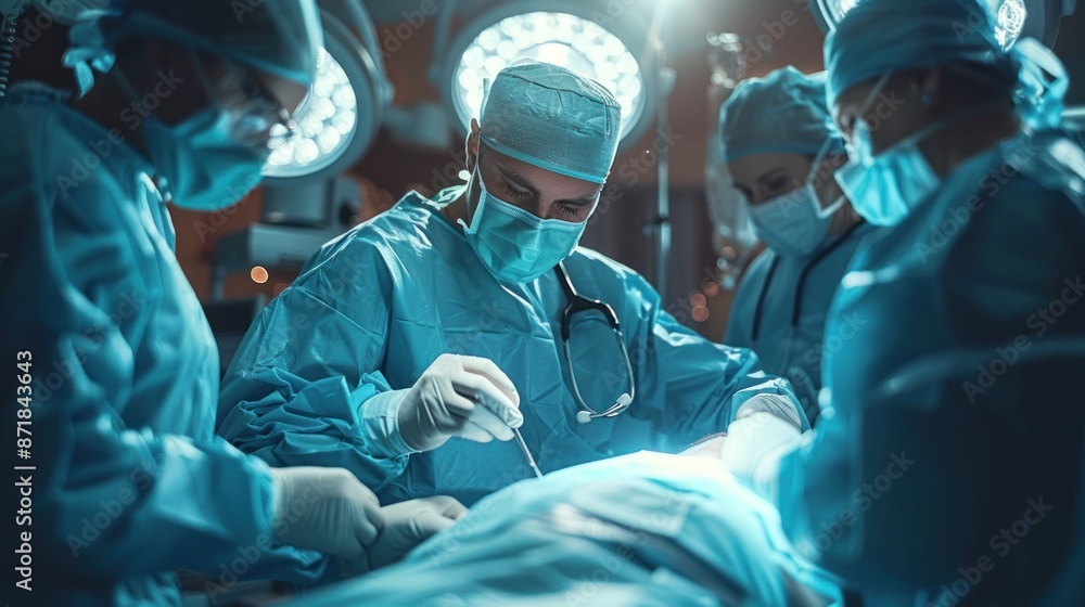 Medical Team Performs Surgical Operation Medical Team Performs Surgical Operation