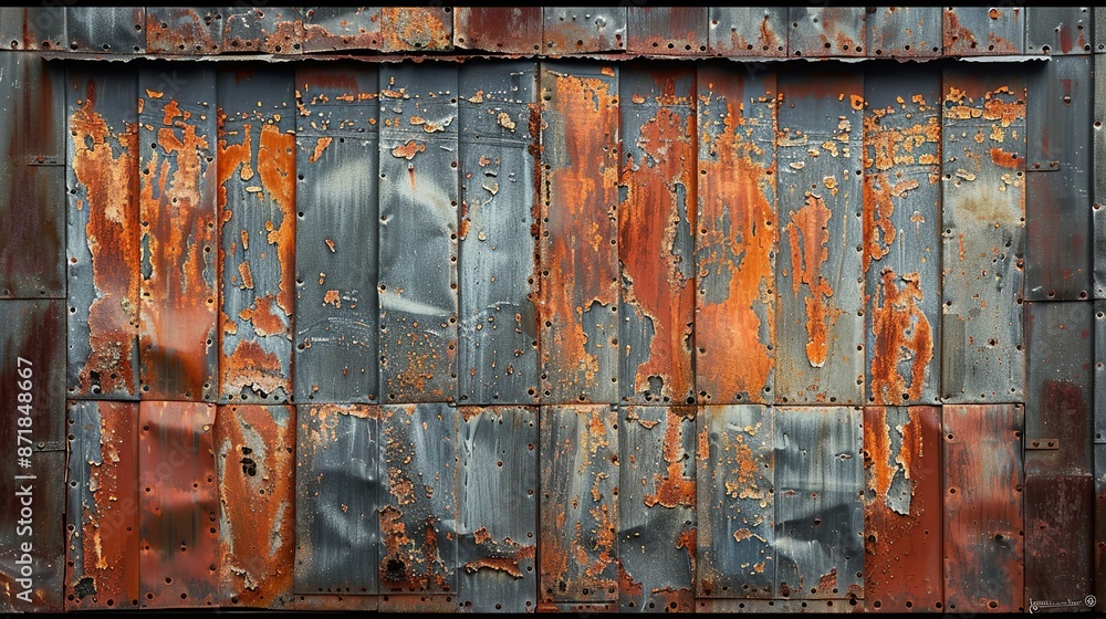 Grungy rusty metal surface, evoking a sense of decay and industrial nostalgia. , Minimalism, Grungy rusty metal surface, evoking a sense of decay and industrial nostalgia. , Minimalism,