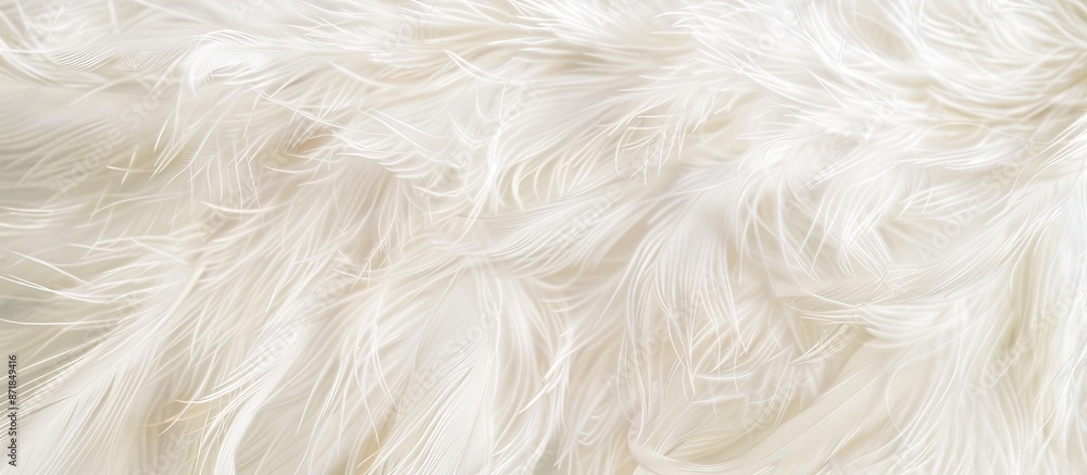 Obraz premium An exquisite background showcasing a stunning white feather pattern texture, perfect for adding decorative elements with a copy space image.