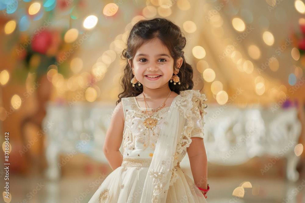 cute indian little girl wearing traditional lehanga cute indian little girl wearing traditional lehanga