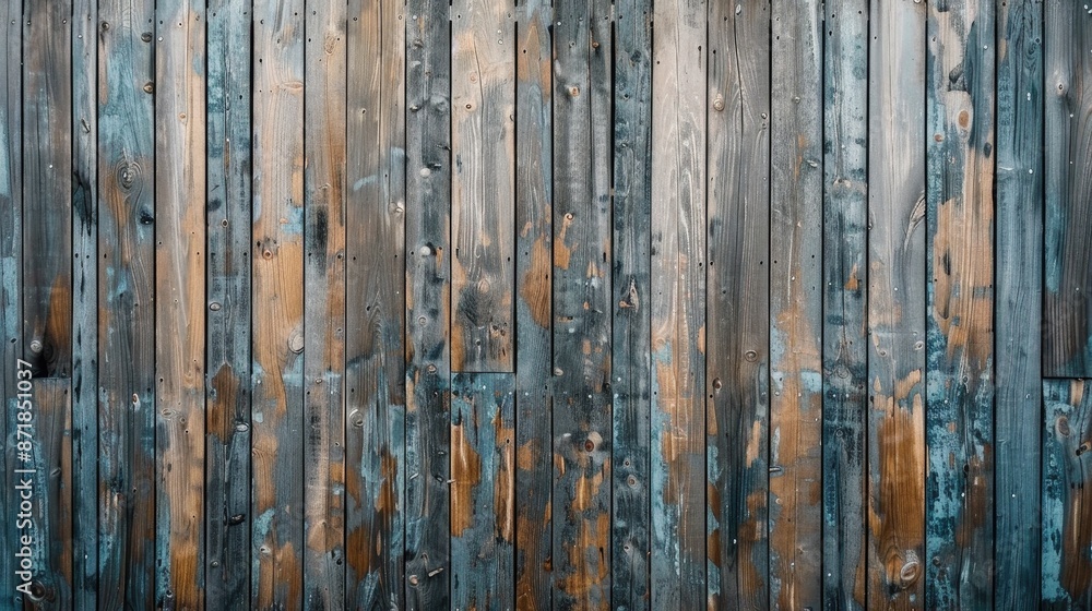 Aged wooden wall with vertical planks Weathered wood panel surface Aged wooden wall with vertical planks Weathered wood panel surface