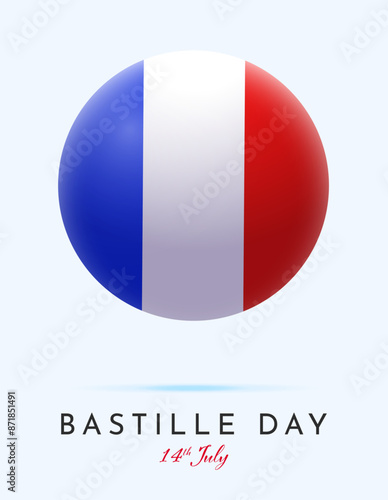 Free Download Bastille day poster flyer or social media post design. France Independence Day Vector Illustration - GFXLoad
