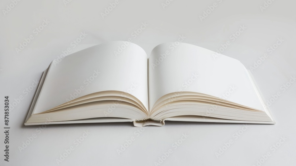 Blank book with white background and space for text Blank book with white background and space for text