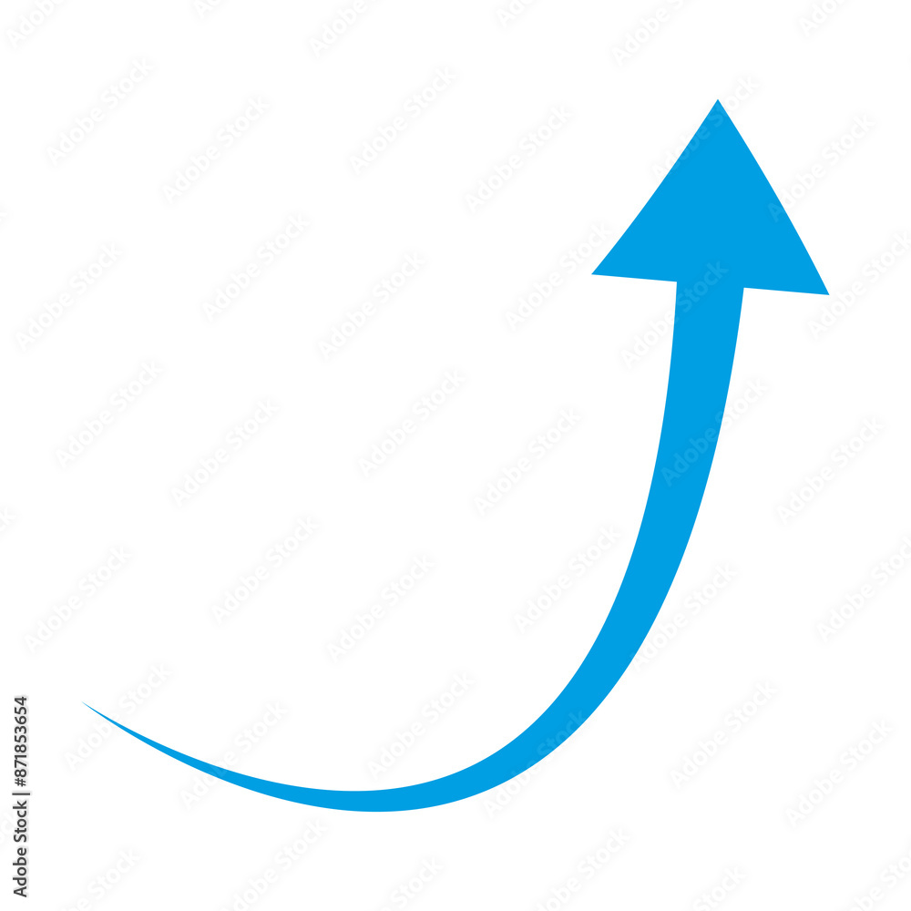 The upward arrow indicates rising, profits, growth, and benefits. Business growth arrow transparent background. The upward arrow indicates rising, profits, growth, and benefits. Business growth arrow transparent background.