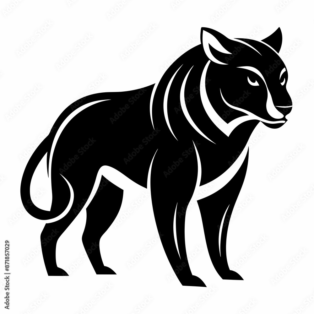 Animal logo icon black shape white background Animal logo icon black shape white background
