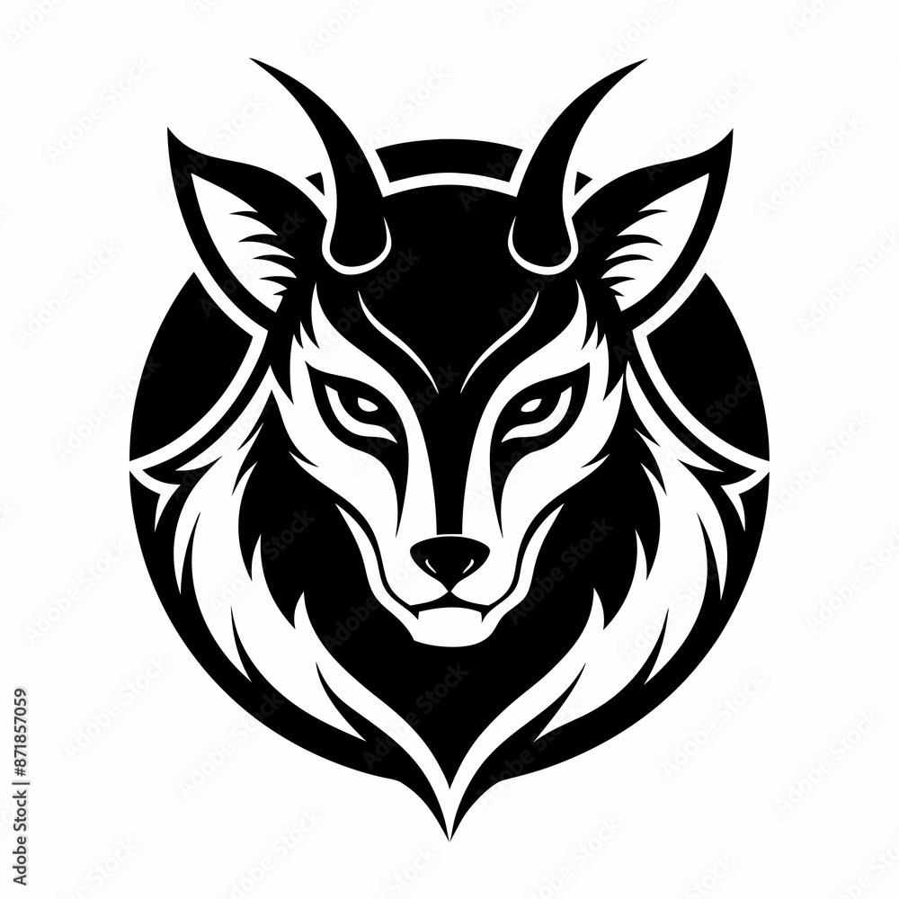 Animal logo icon black shape white background Animal logo icon black shape white background