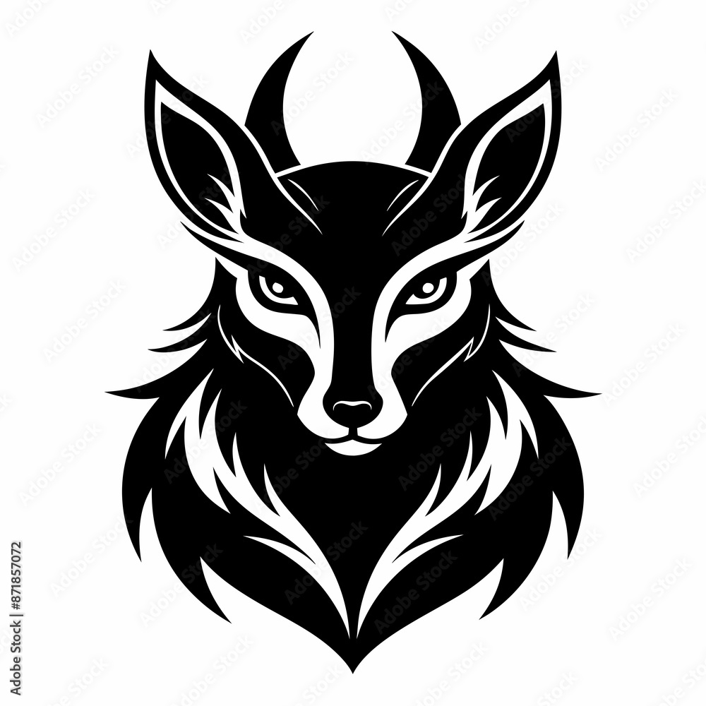 Animal logo icon black shape white background Animal logo icon black shape white background