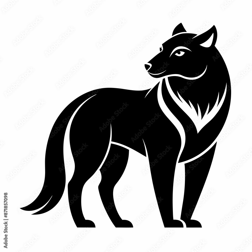 Animal logo icon black shape white background Animal logo icon black shape white background