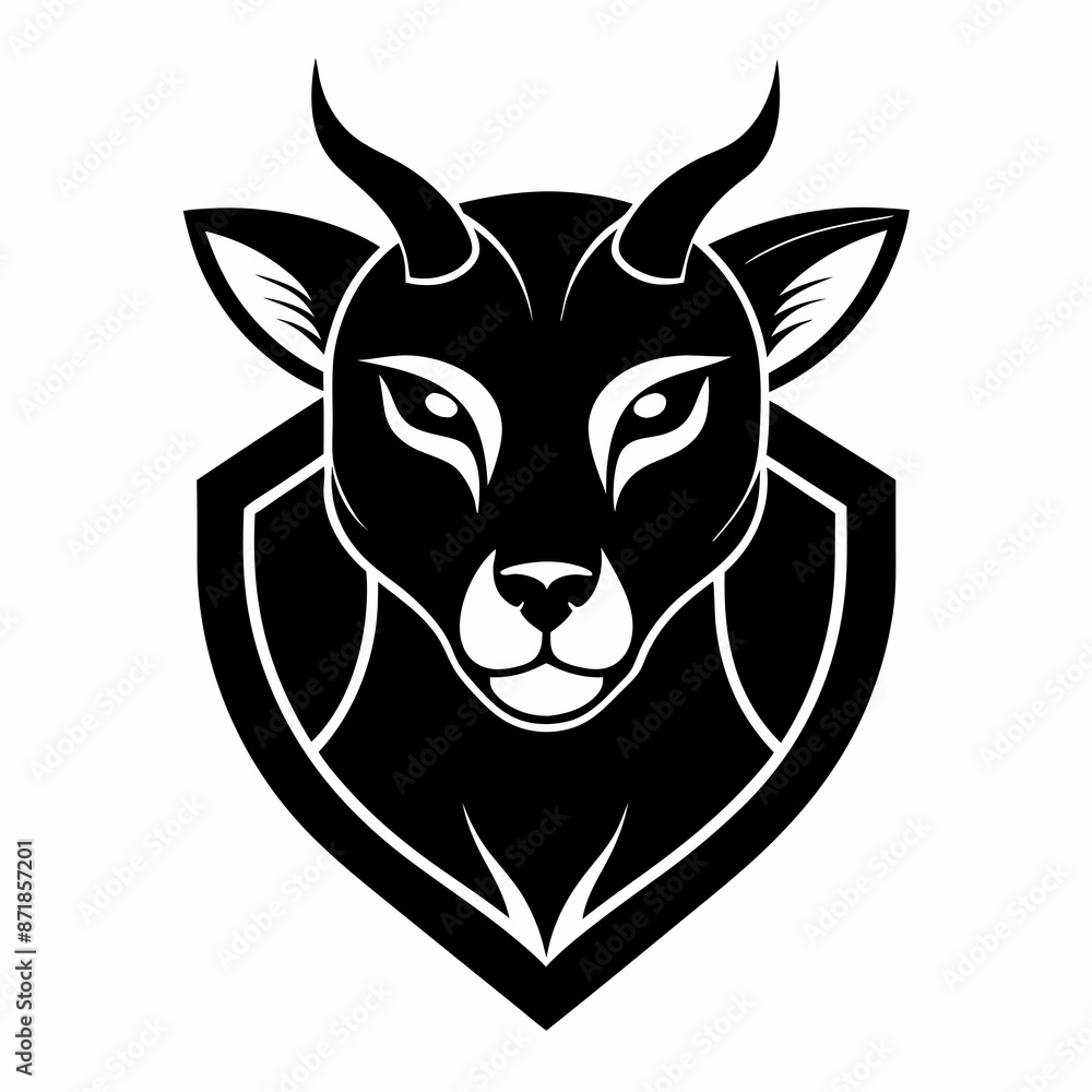Animal logo icon black shape white background Animal logo icon black shape white background