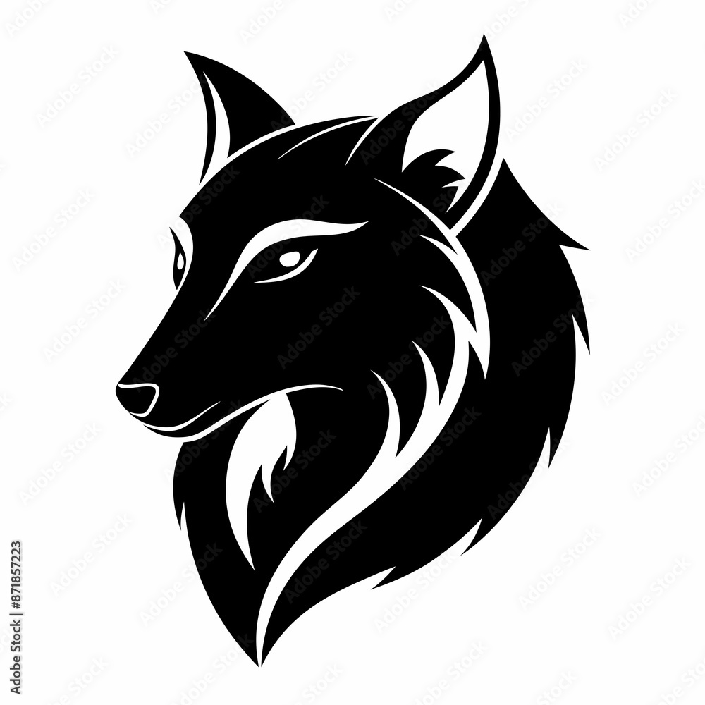 Animal logo icon black shape white background Animal logo icon black shape white background