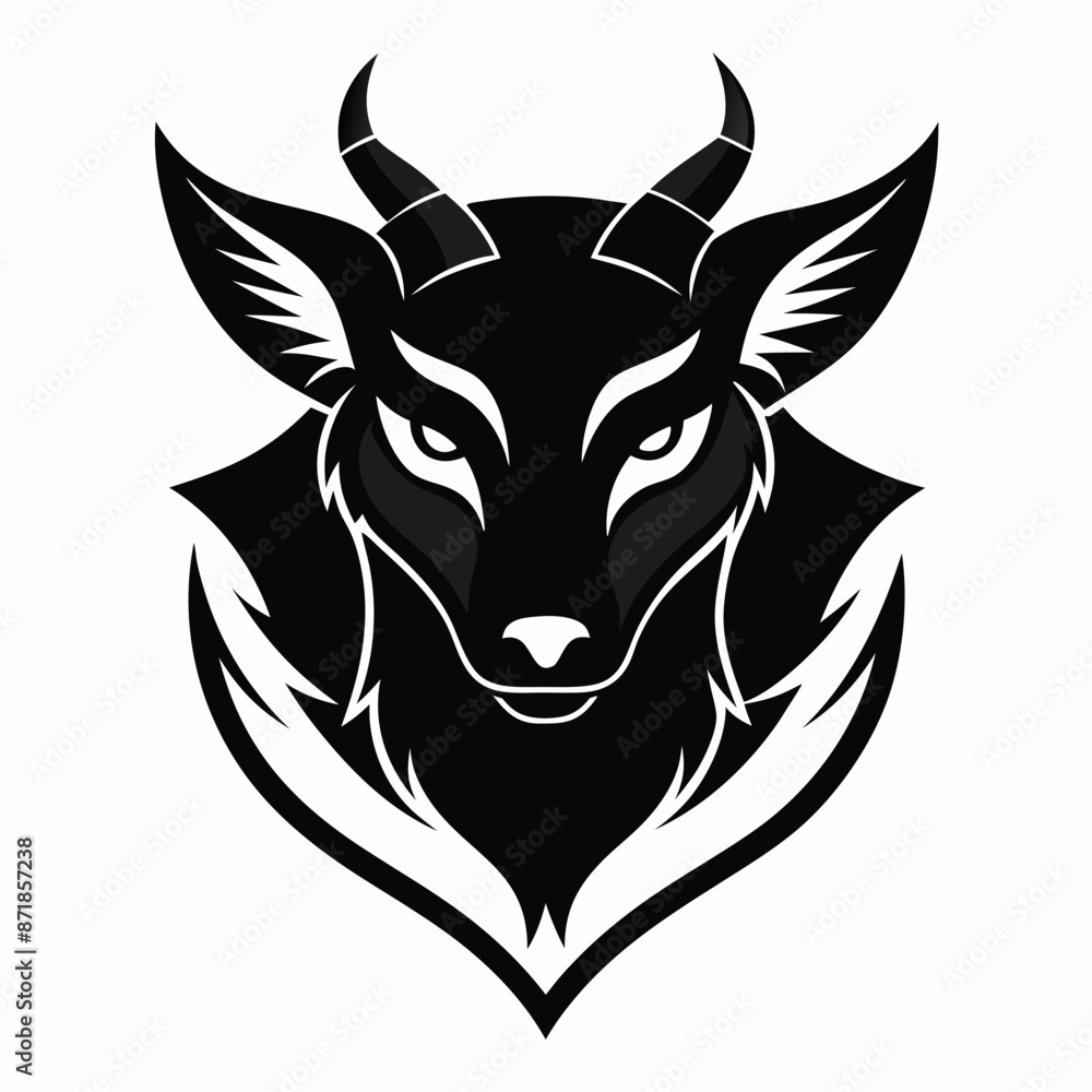Animal logo icon black shape white background Animal logo icon black shape white background