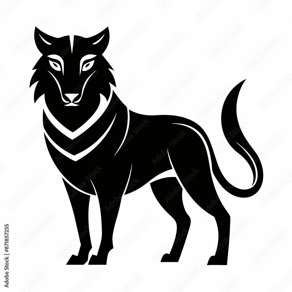 Animal logo icon black shape white background Animal logo icon black shape white background