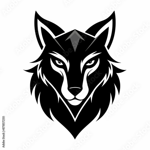 Animal logo icon black shape white background