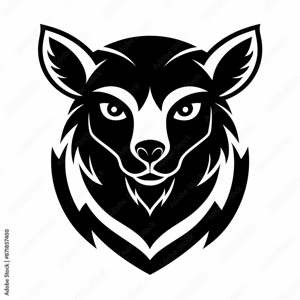 Animal logo icon black shape white background Animal logo icon black shape white background