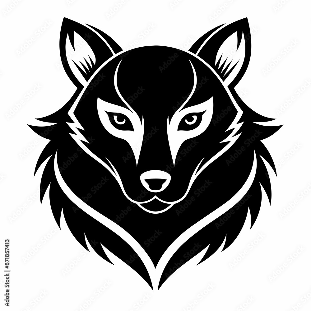 Animal logo icon black shape white background Animal logo icon black shape white background