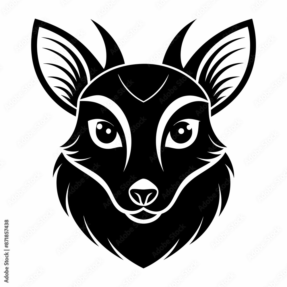 Animal logo icon black shape white background Animal logo icon black shape white background