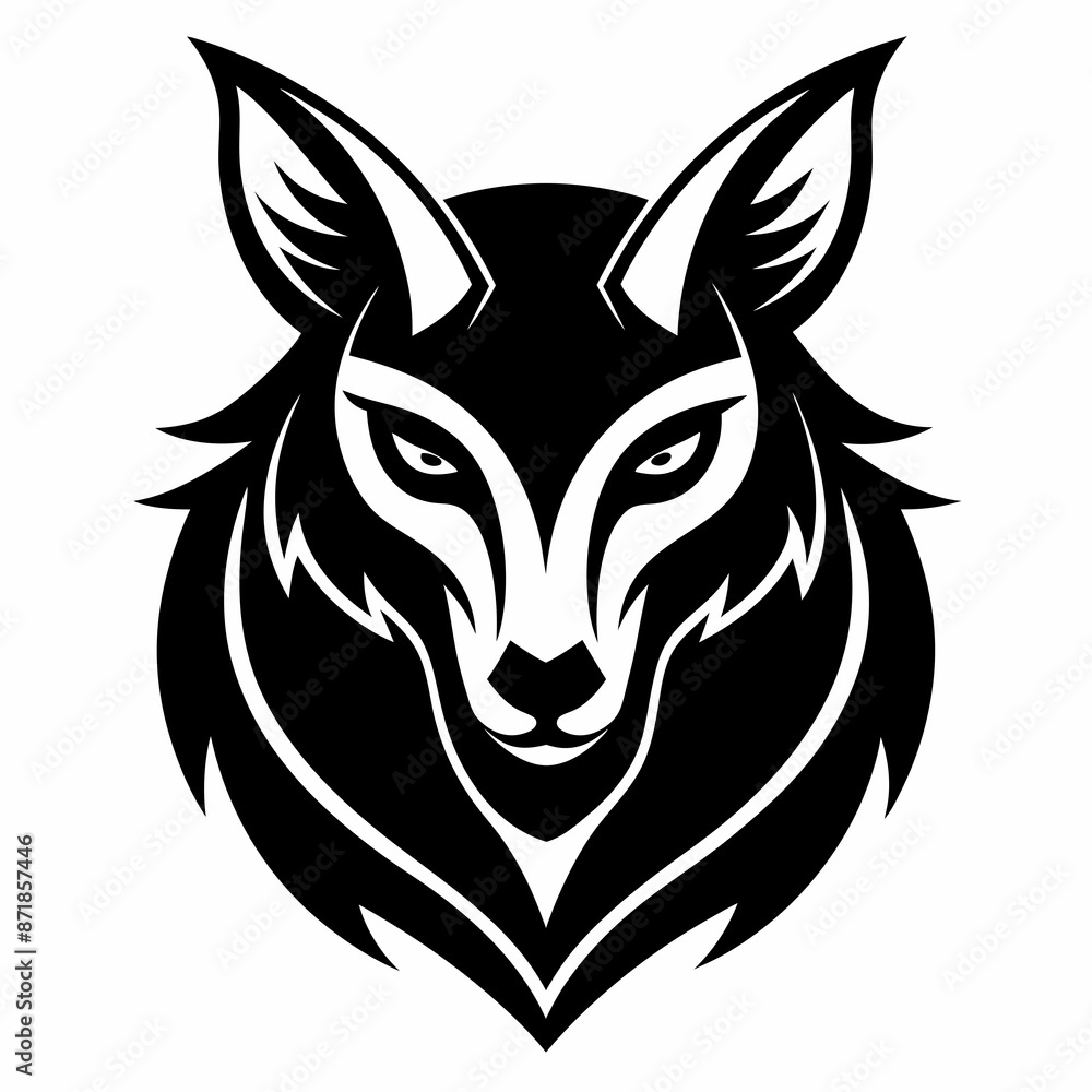 Animal logo icon black shape white background Animal logo icon black shape white background