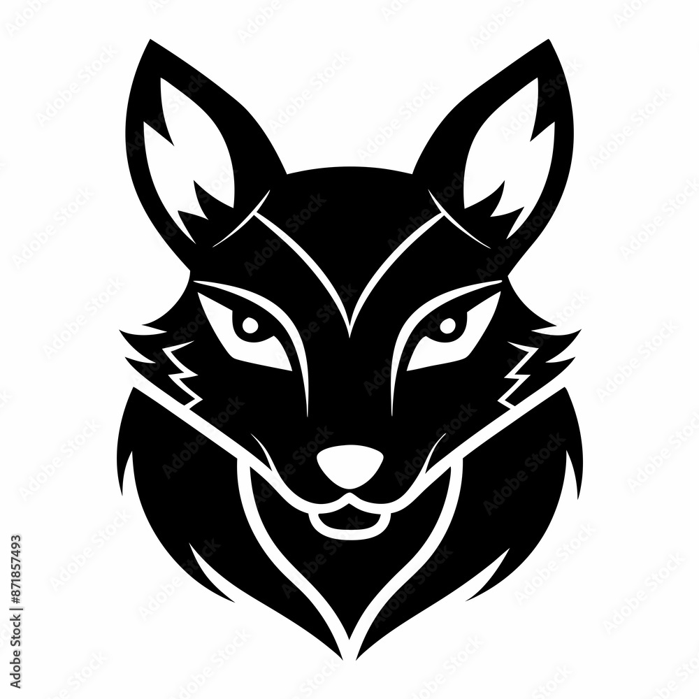 Animal logo icon black shape white background Animal logo icon black shape white background