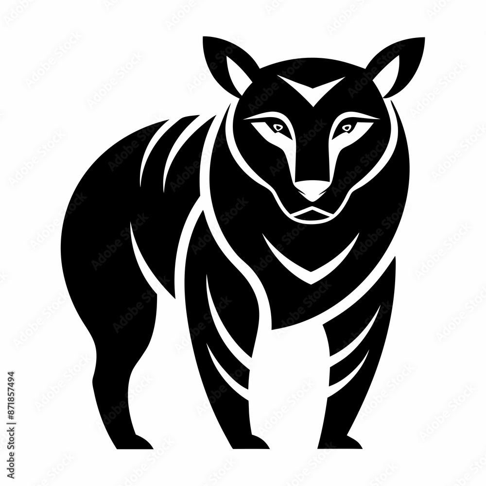 Animal logo icon black shape white background Animal logo icon black shape white background