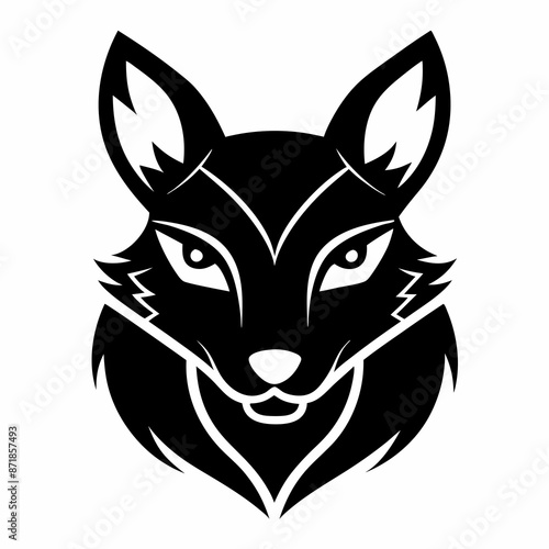 Animal logo icon black shape white background