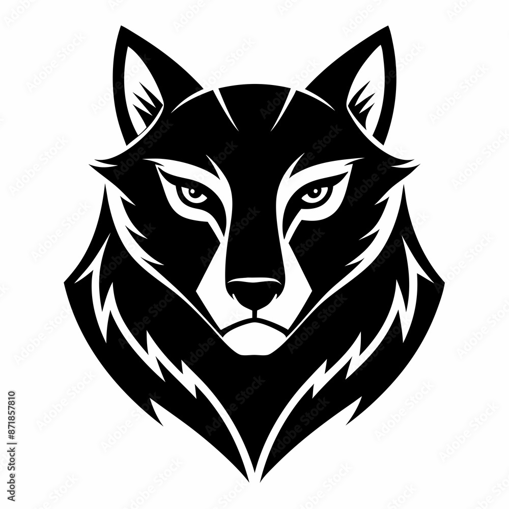 Animal logo icon black shape white background Animal logo icon black shape white background
