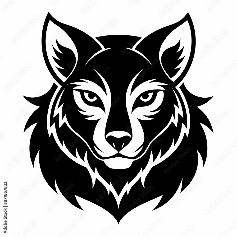 Animal logo icon black shape white background Animal logo icon black shape white background