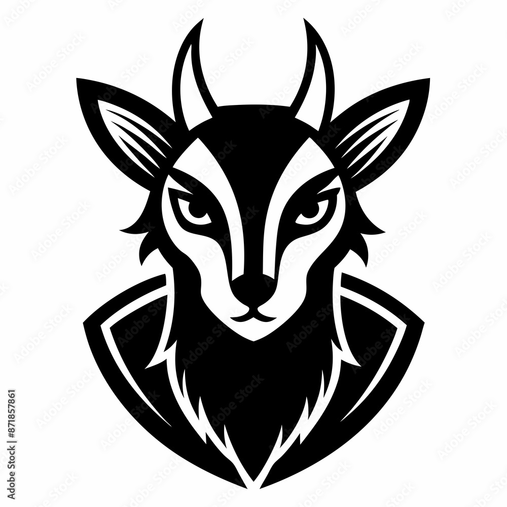 Animal logo icon black shape white background Animal logo icon black shape white background