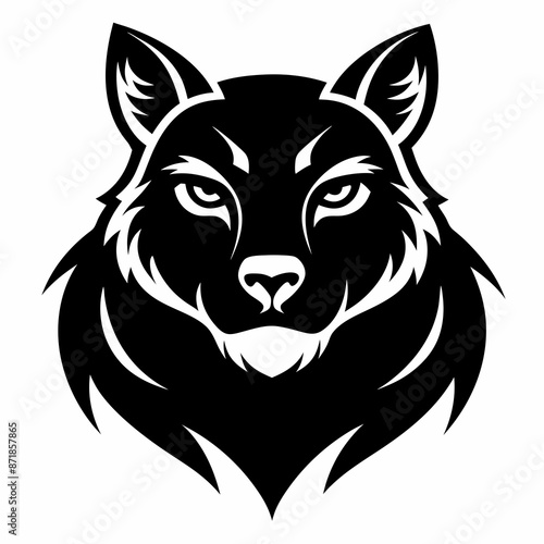 Animal logo icon black shape white background