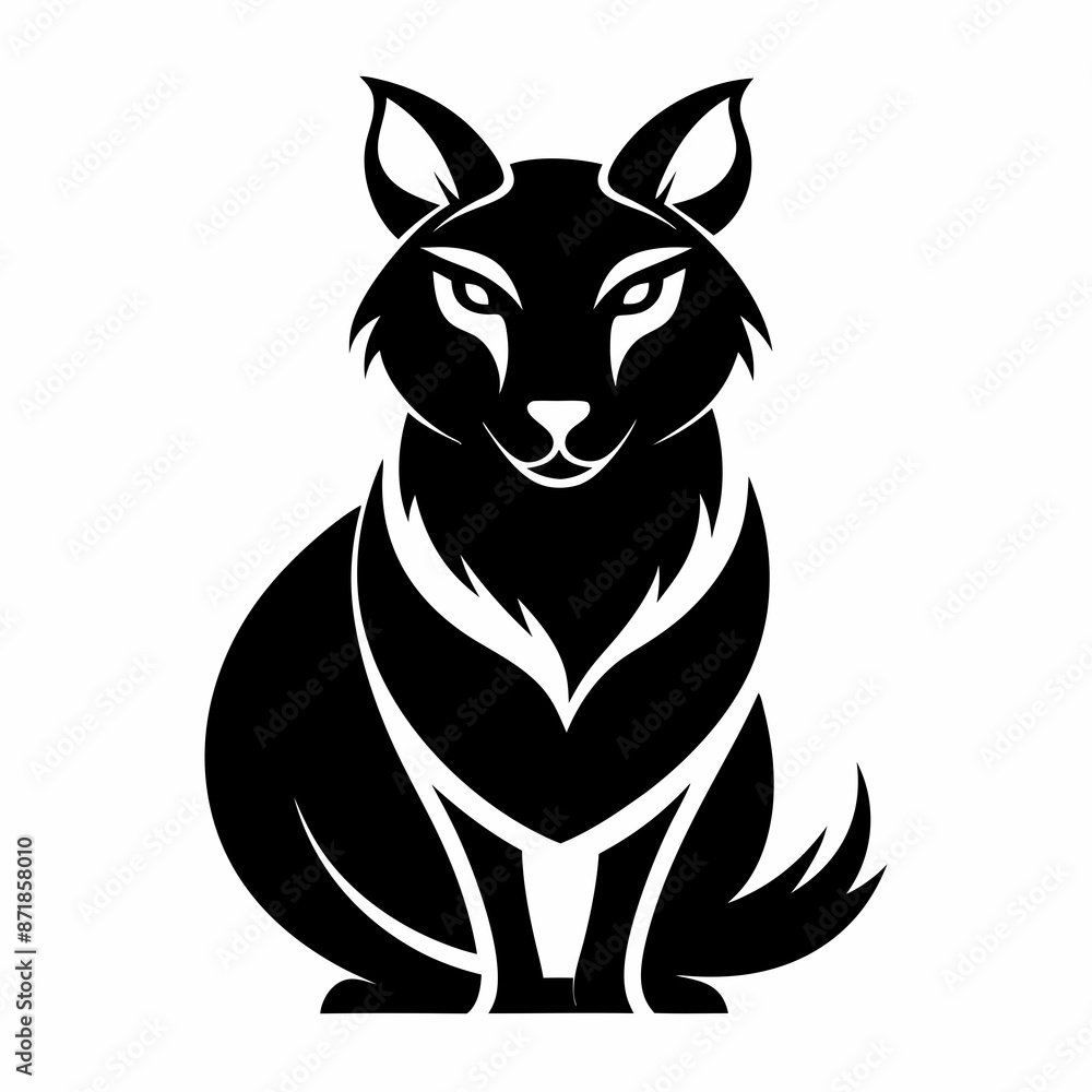 Animal logo icon black shape white background Animal logo icon black shape white background