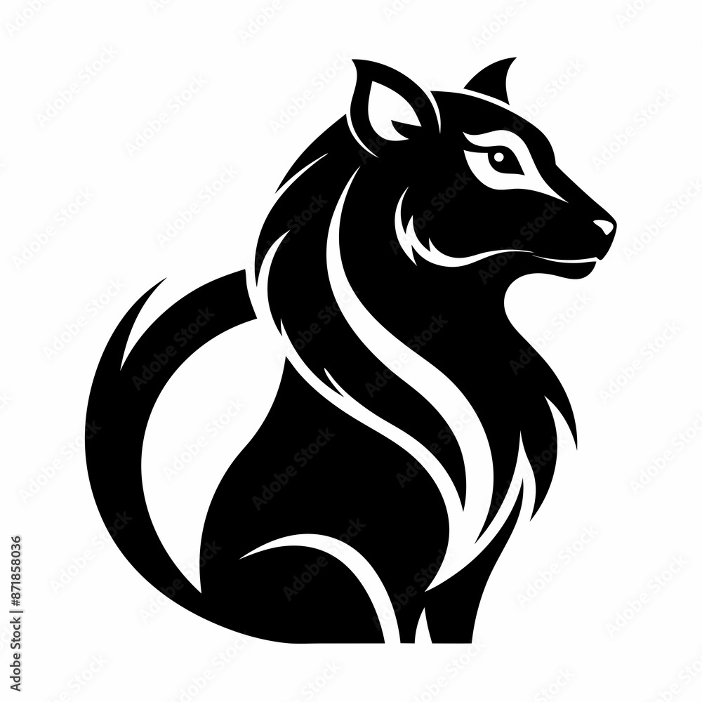 Animal logo icon black shape white background Animal logo icon black shape white background