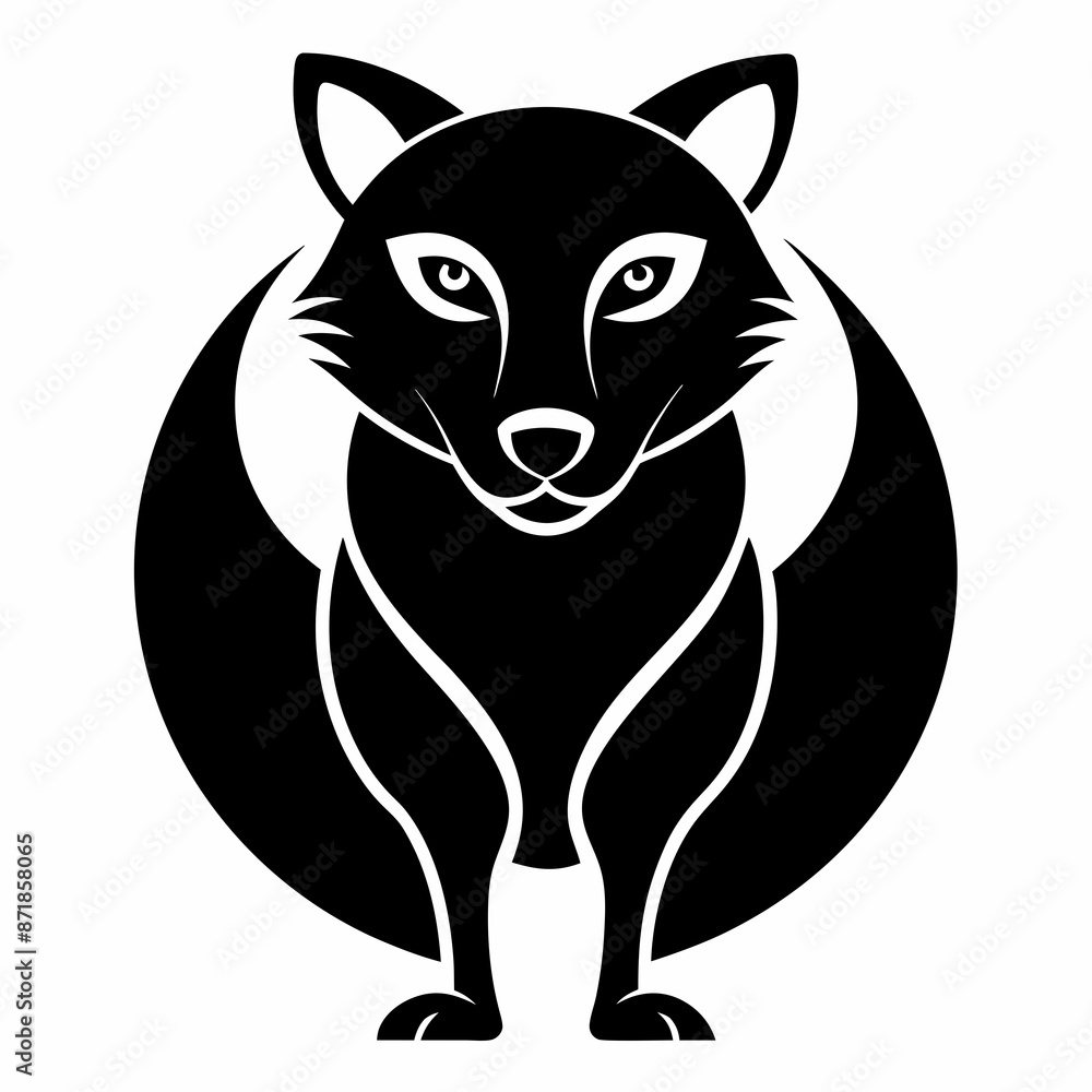 Animal logo icon black shape white background Animal logo icon black shape white background