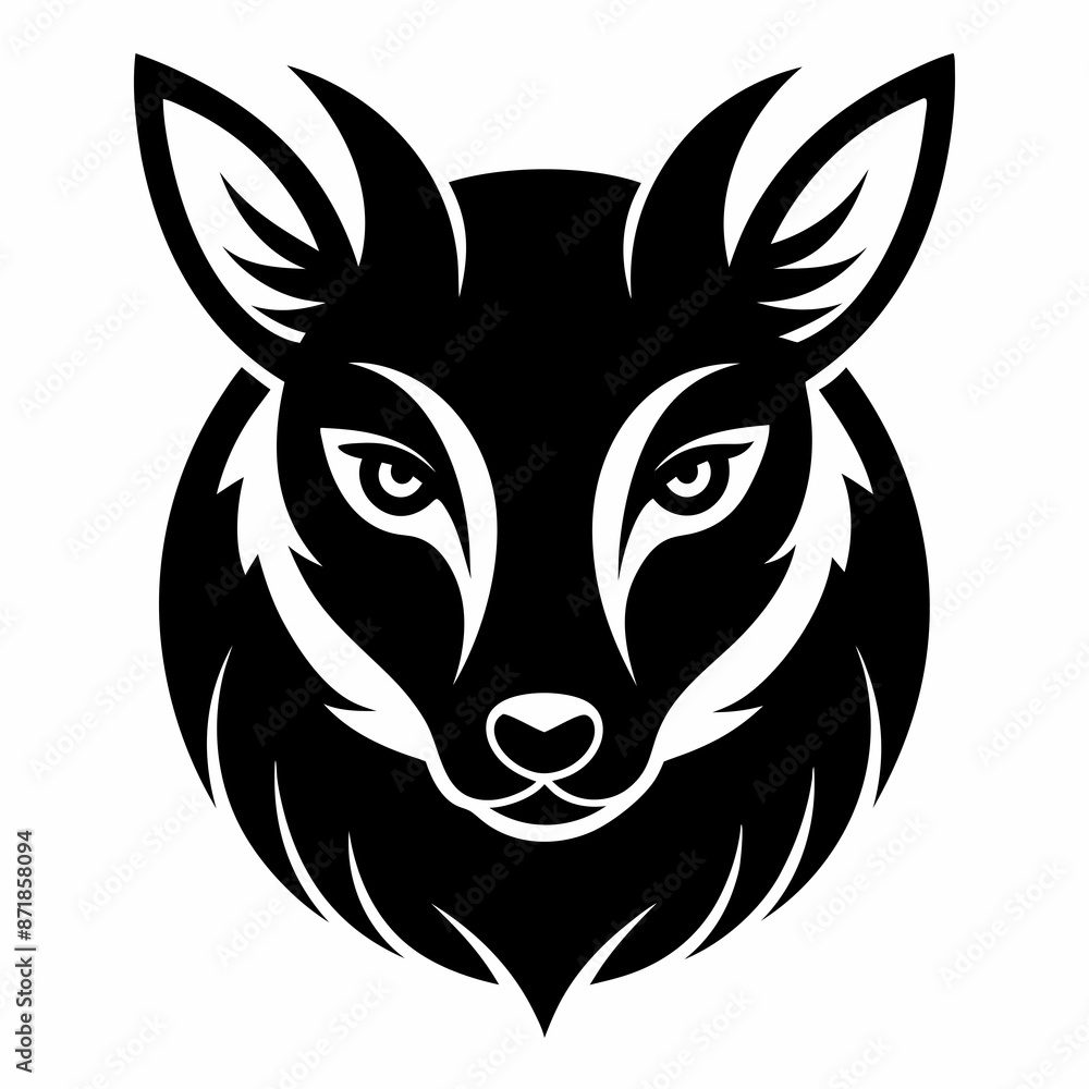 Animal logo icon black shape white background Animal logo icon black shape white background