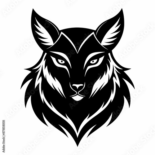 Animal logo icon black shape white background