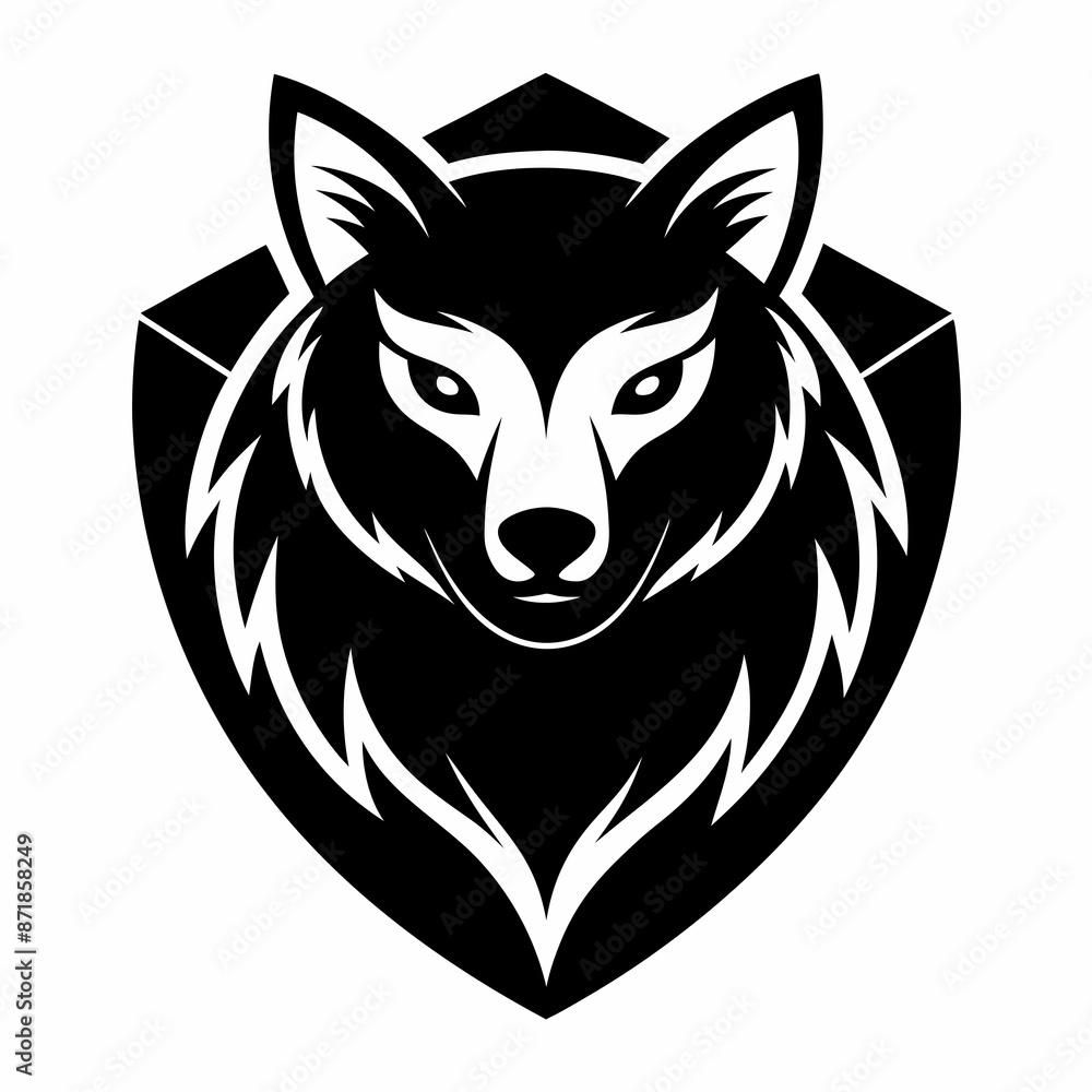 Animal logo icon black shape white background Animal logo icon black shape white background
