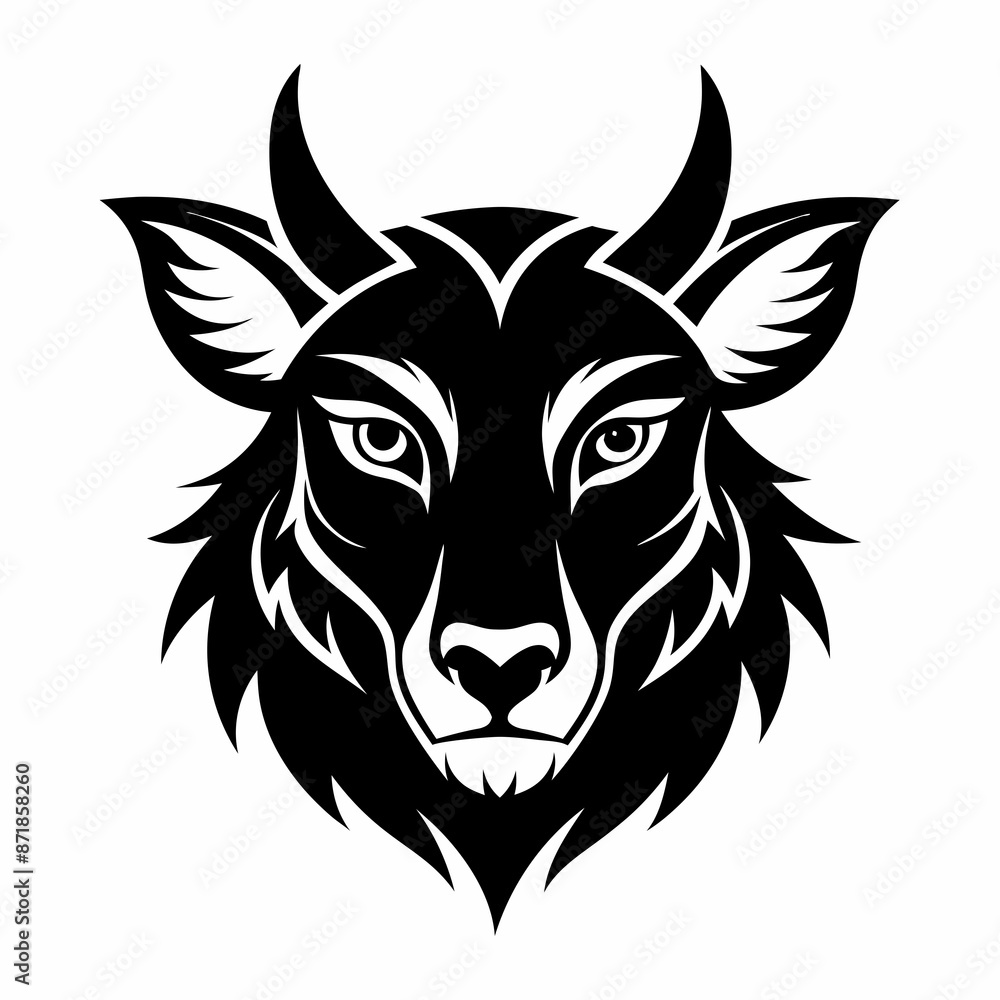 Animal logo icon black shape white background Animal logo icon black shape white background