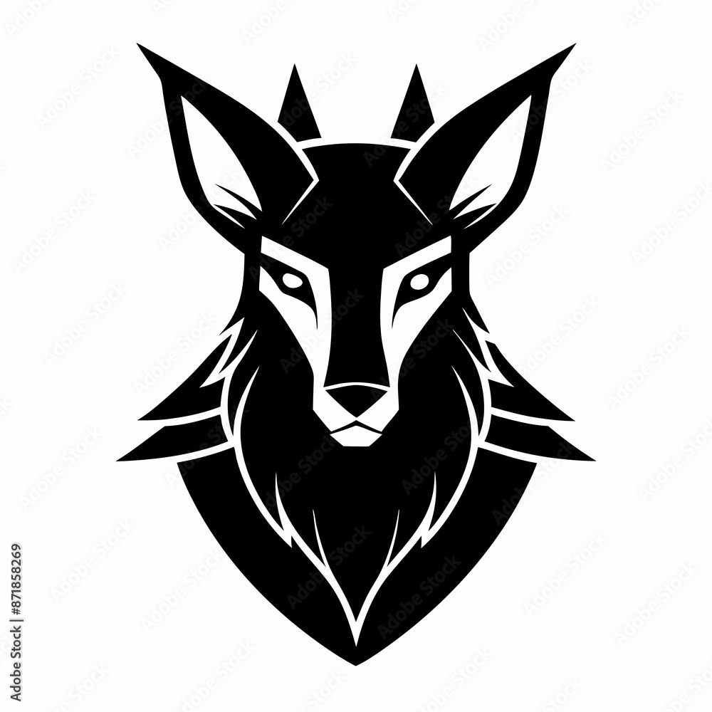 Animal logo icon black shape white background Animal logo icon black shape white background
