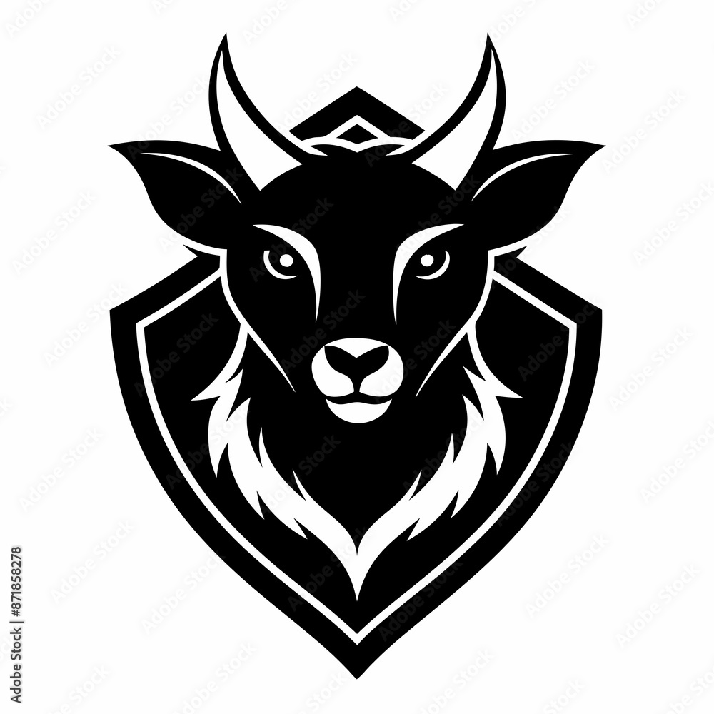 Animal logo icon black shape white background Animal logo icon black shape white background