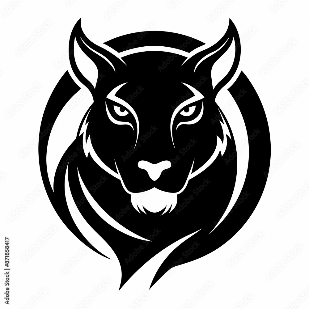 Animal logo icon black shape white background Animal logo icon black shape white background