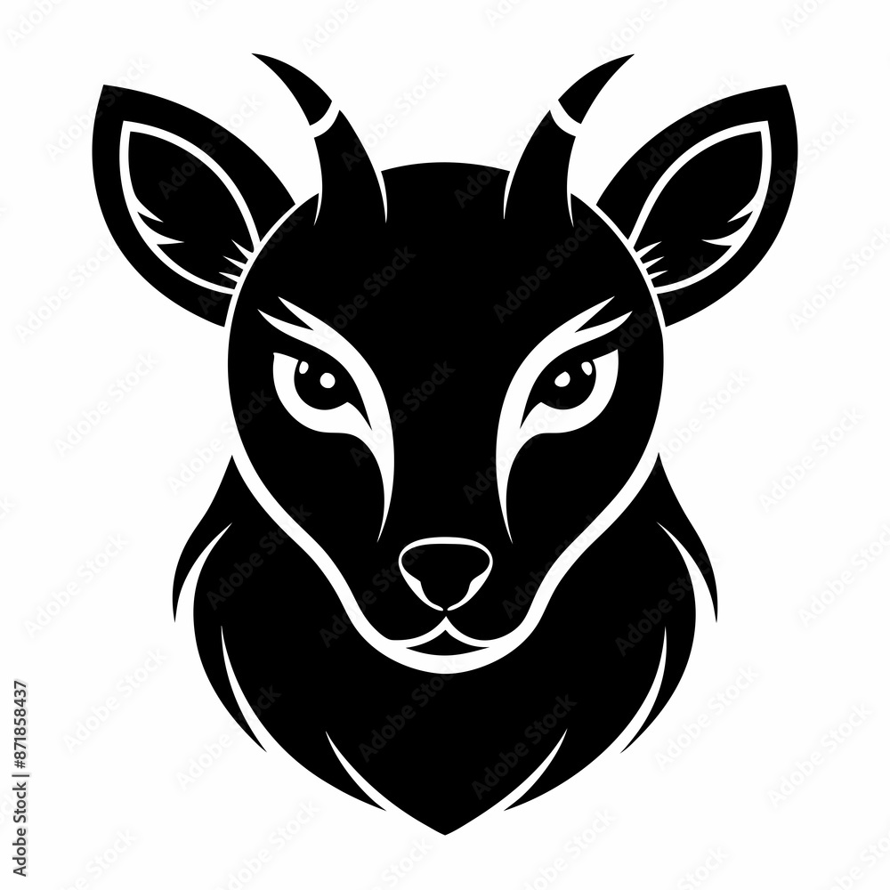 Animal logo icon black shape white background Animal logo icon black shape white background