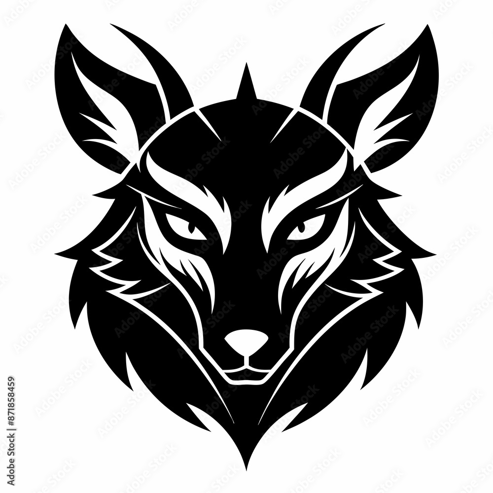 Animal logo icon black shape white background Animal logo icon black shape white background