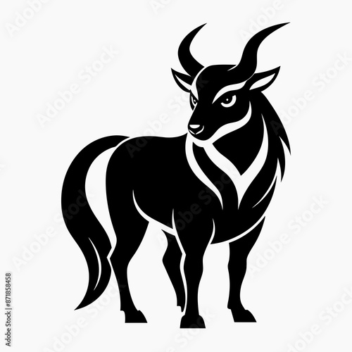 Animal logo icon black shape white background