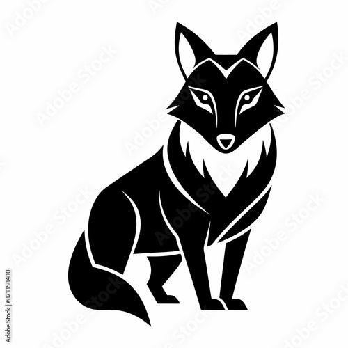 Animal logo icon black shape white background