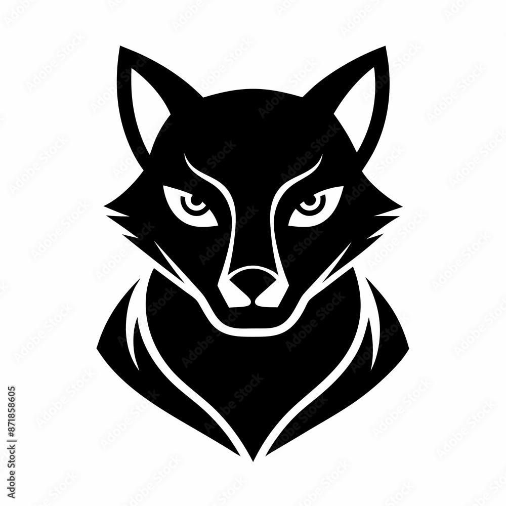 Animal logo icon black shape white background Animal logo icon black shape white background