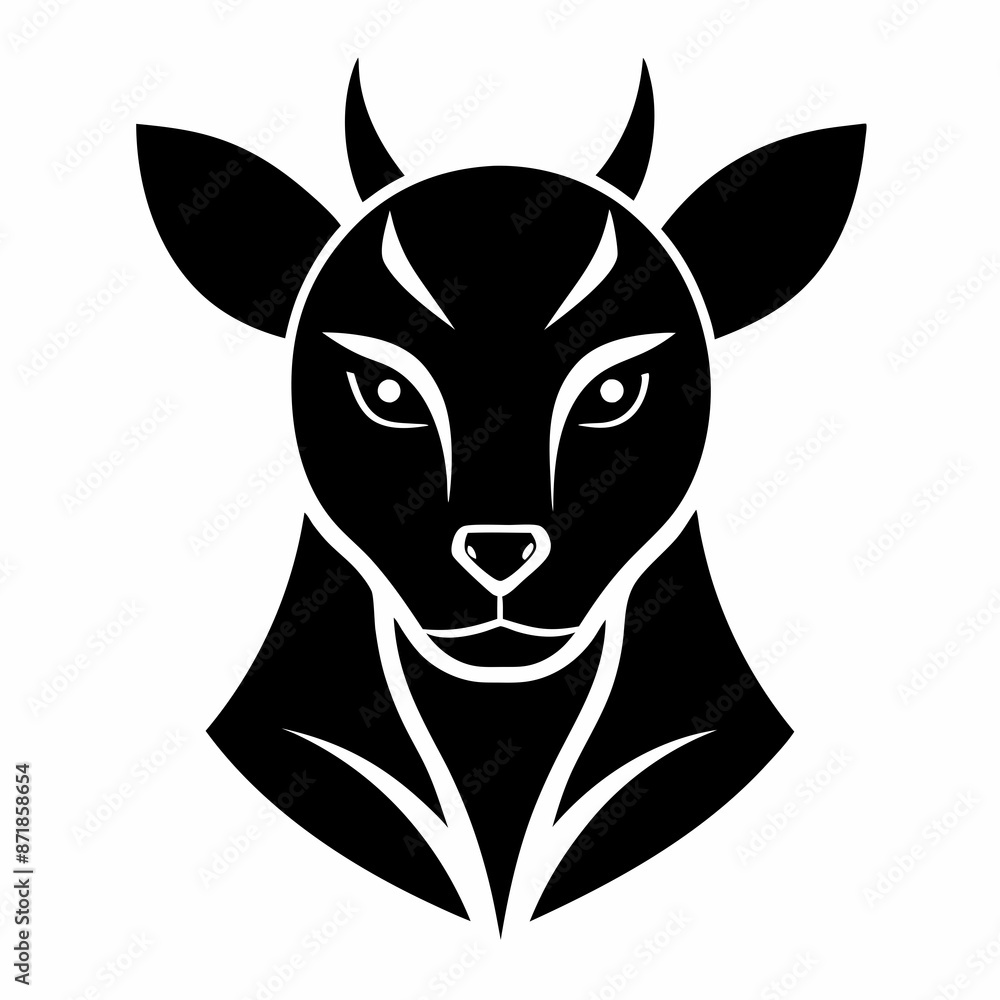 Animal logo icon black shape white background Animal logo icon black shape white background
