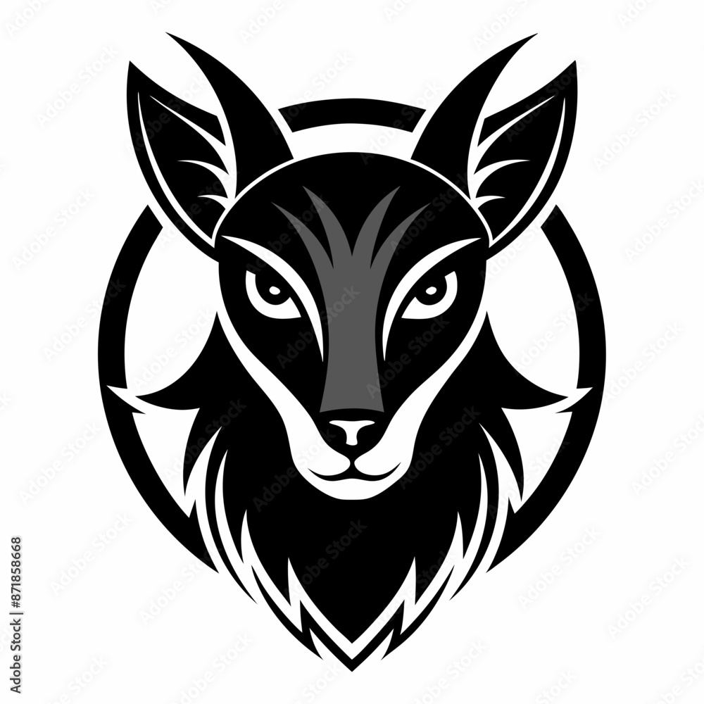 Animal logo icon black shape white background Animal logo icon black shape white background