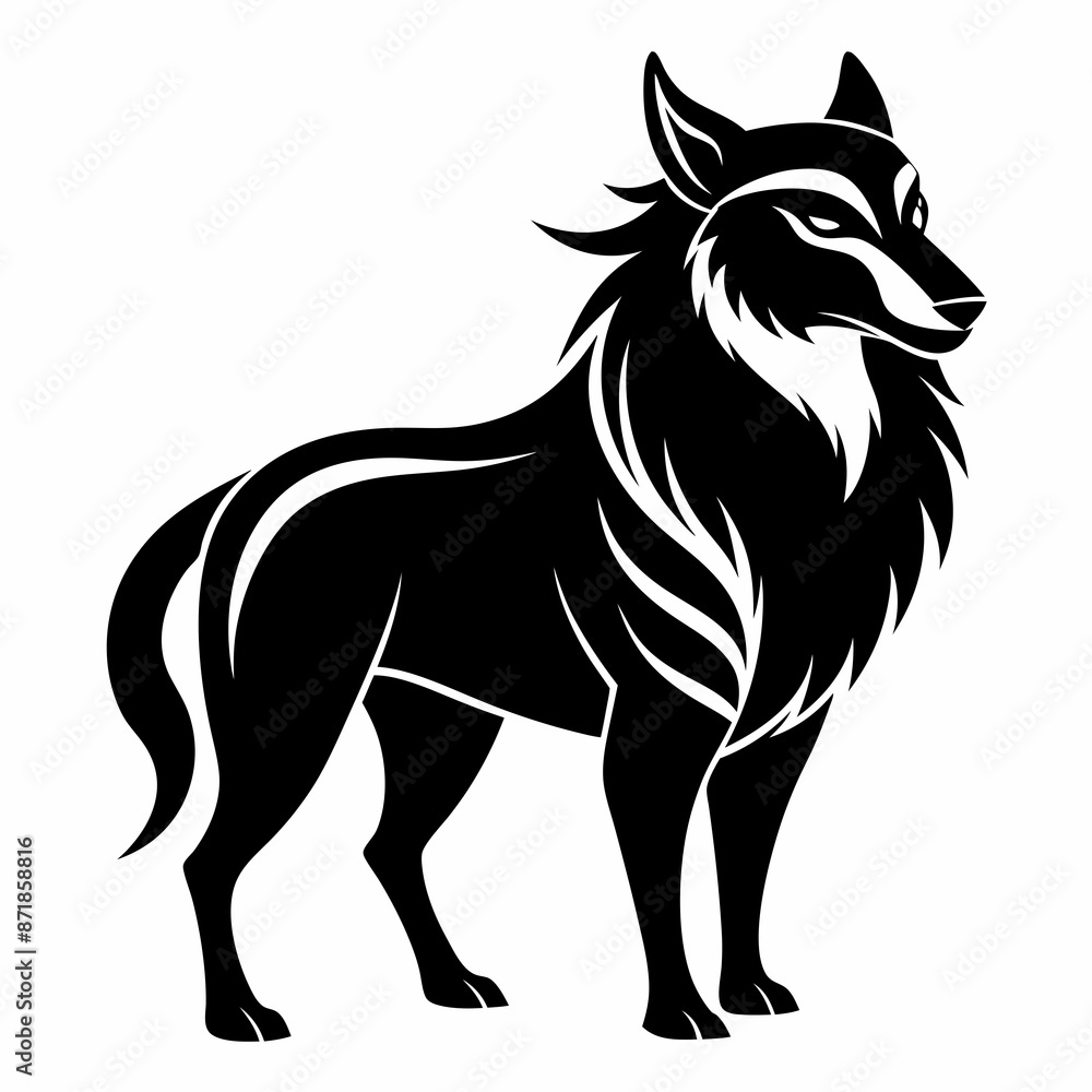 Animal logo icon black shape white background Animal logo icon black shape white background