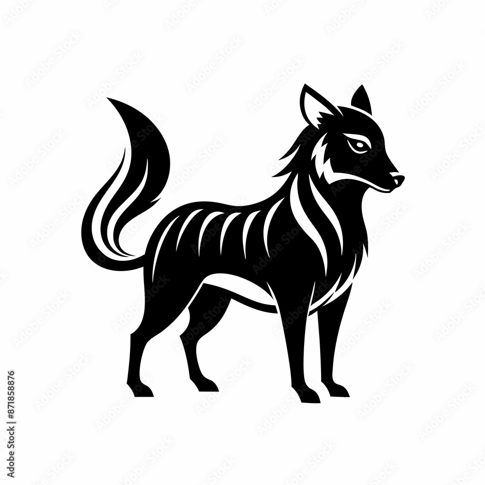 Animal logo icon black shape white background Animal logo icon black shape white background