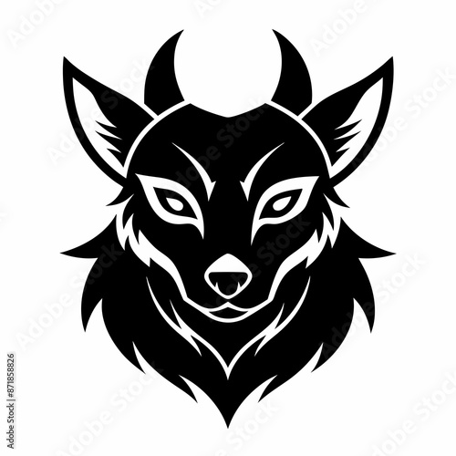 Animal logo icon black shape white background