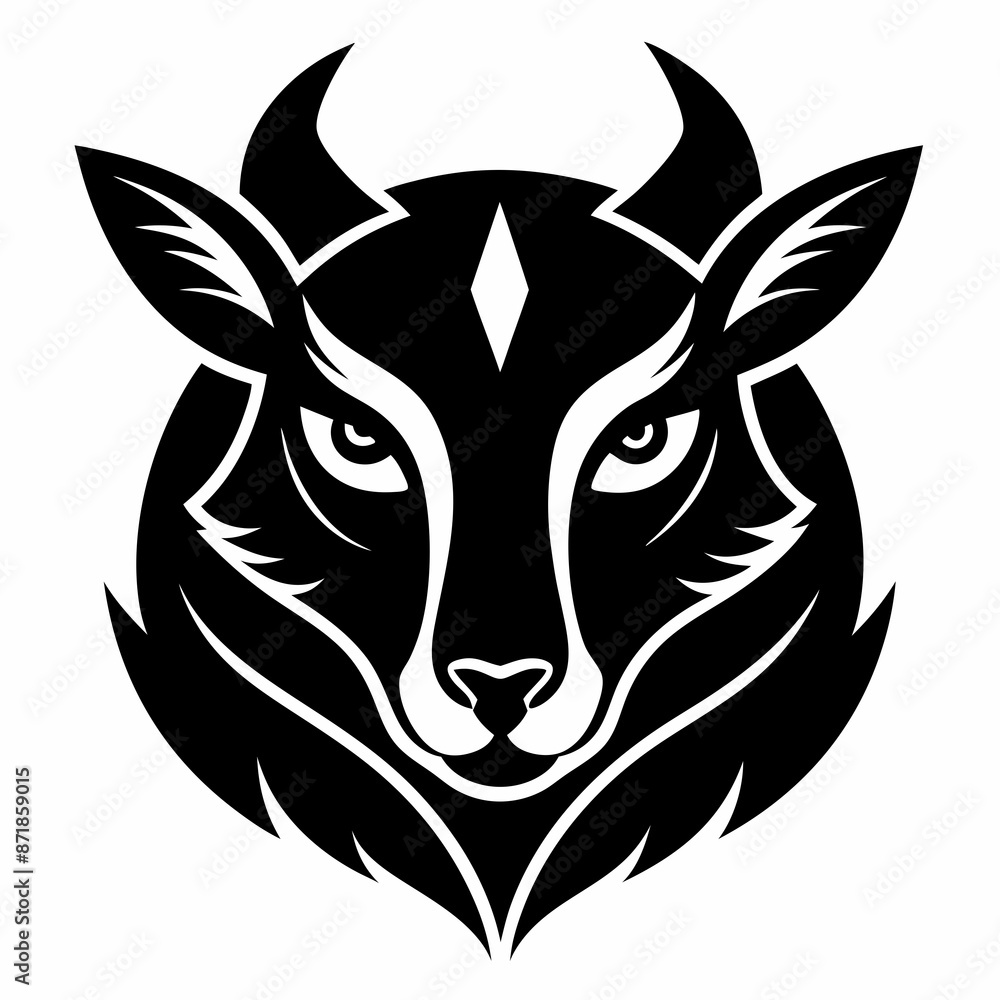Animal logo icon black shape white background Animal logo icon black shape white background