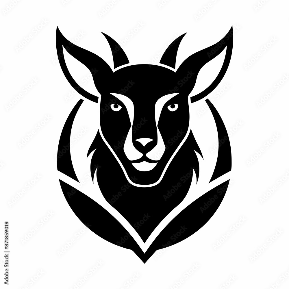 Animal logo icon black shape white background Animal logo icon black shape white background